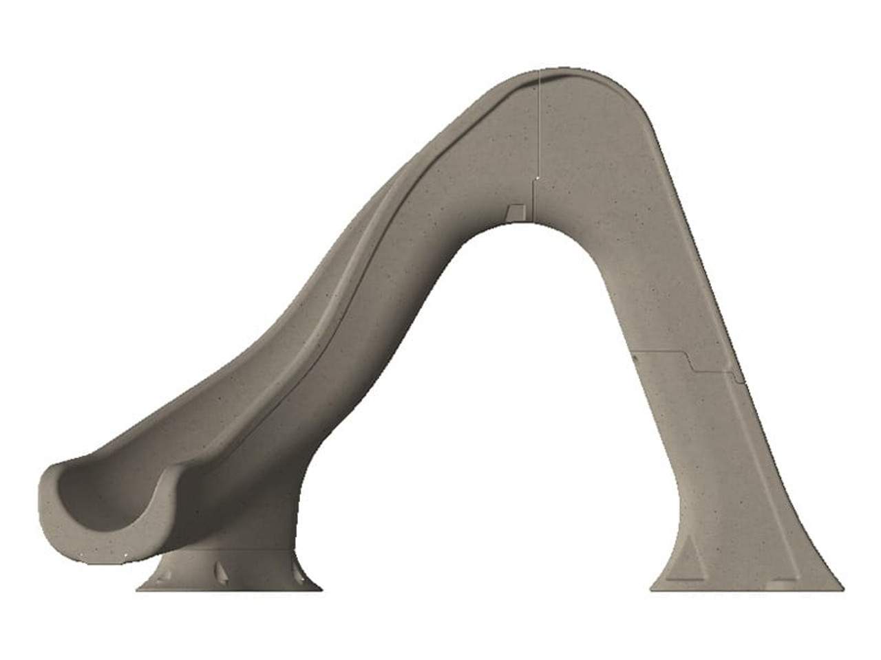Tidal Wave Inground Swimming Pool Water Slide Deck Mounted Right Curve Turn Sand